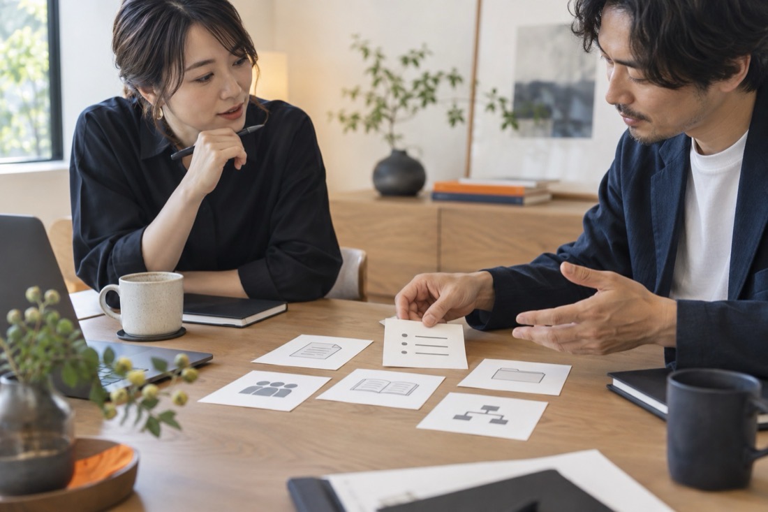 Notion導入・整理の「話す」の場面の制作イメージ
